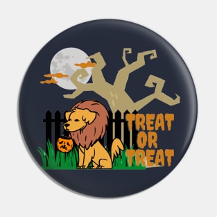 Halloween Treat or Treat (Trick or Treat) Spooky Dog Pin