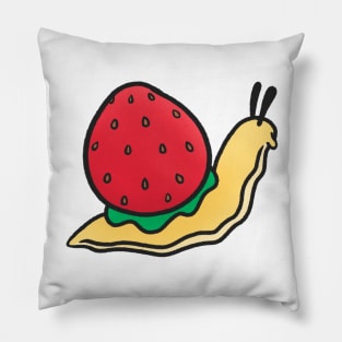 Strawberry snail Pillow