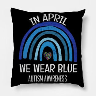 April blue autism Pillow