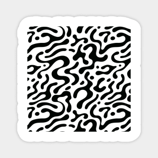 raffathar artwork - black and white leopard Magnet