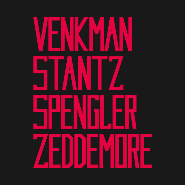 Venkman, Stantz, Spengler, Zeddemore Name Badges (Ghostbusters) by GraphicGibbon