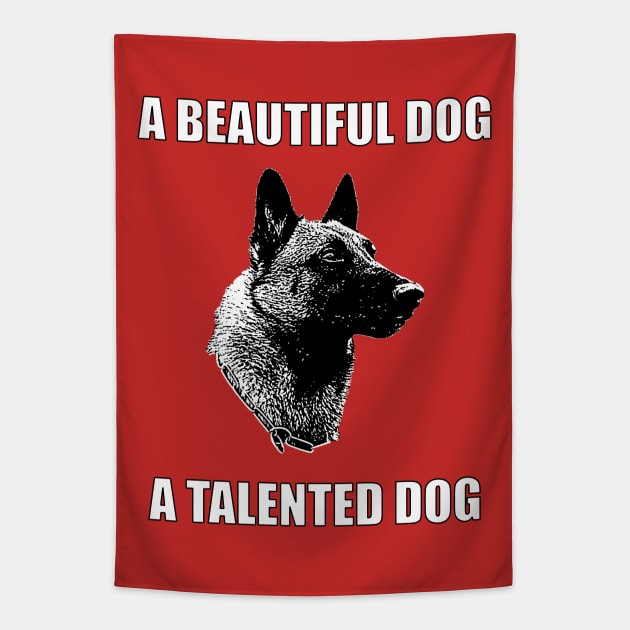 A Beautiful Dog, A Talented Dog Tapestry by childofthecorn