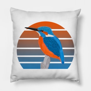 jz.birds Kingfisher Bird Animal Art Pillow