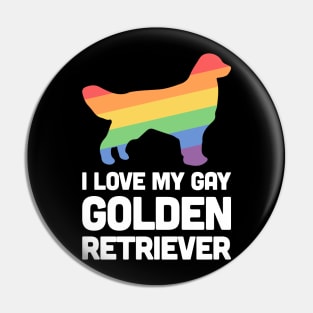 Golden Retriever - Funny Gay Dog LGBT Pride Pin