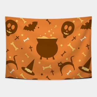 Halloween Witch Seamless Pattern Tapestry