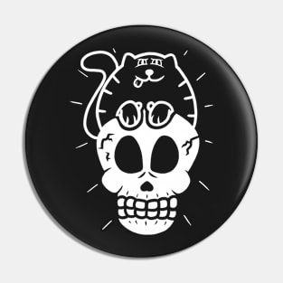 Cats & Skulls Pin