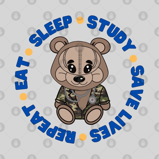 Army Medic Bear - Camo  - PA School by FlippinTurtles