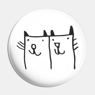 cats cat drawing cheerful gift Pin