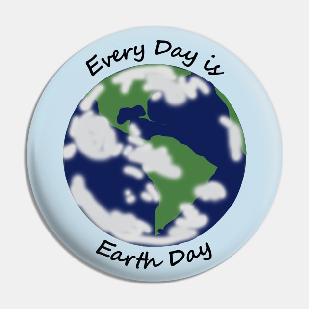 Every Day is Planet Earth Day Pin by ellenhenryart