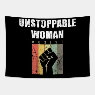 Unstoppable Woman Girl Power Empowerment Feminist Tapestry