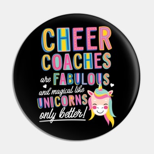 Cheer Coaches are like Unicorns Gift Idea Pin