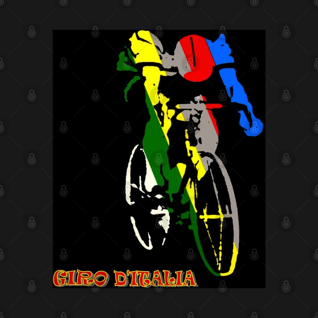 Giro D Italia Surreal Bicycle Racing Advertising Print by posterbobs