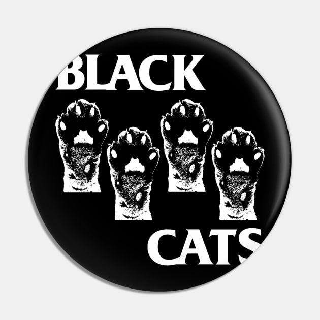 Black Cats - Black Flag parody Pin by Vortexspace