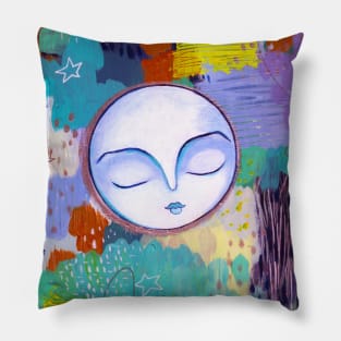 Abstract Moon Pillow