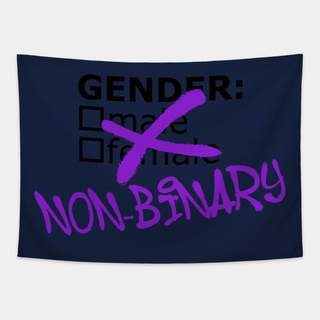 No Checked Boxes *non binary* Tapestry by Stacey Leigh