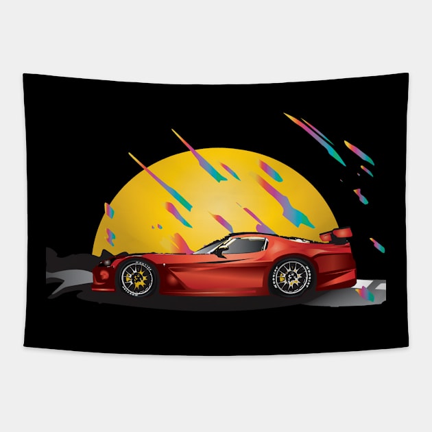 Racing Car Tapestry by Dojaja