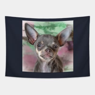 Cheeky Chihuahua Hello Funny Face art Tapestry