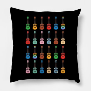 Ukulele Icons Huge Collection of Ukuleles Pillow