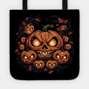 Halloween Pumpkin, Spooky Pumpkin Face Tote