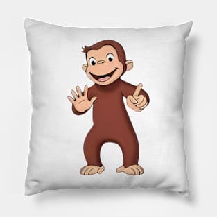 Curious George counting to 6 Pillow