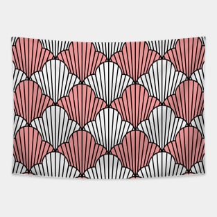 Art Deco Pattern No 31 - Pink - Vintage Pattern Tapestry