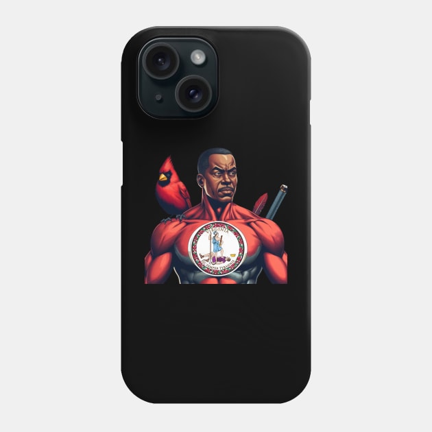 Richmond Virginia 1990s Gritty Black  Comic Book Superhero RVA Phone Case by Woodpile