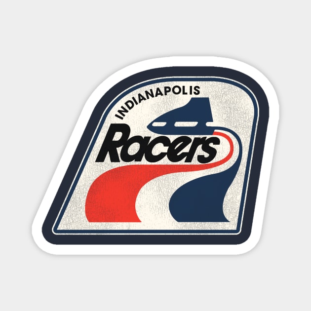 Defunct Indianapolis Racers Hockey Team Magnet by Defunctland