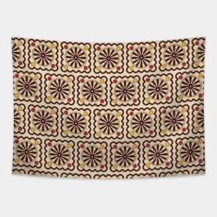 Tiled wheels pattern Tapestry