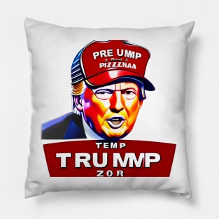 Trump's Piping Hot Pizza Delivery: Making America Crust Again! Pillow