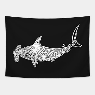 Native Inspired Hammerhead Shark Tapestry