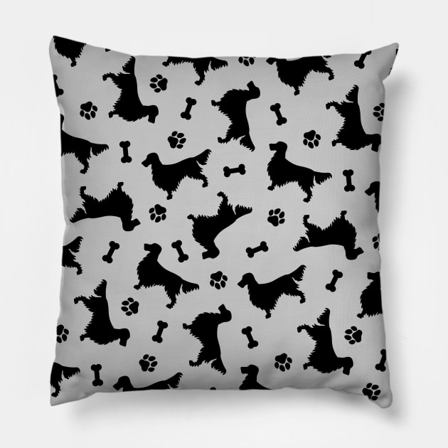 Gordon Setter Silhouette Pattern Pillow by sifis