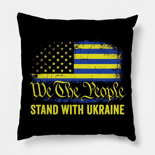 I Stand With Ukraine We The Poeple Pillow by Hawenog