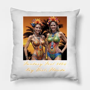 Fantasy Fest Key West 2024 ai image Pillow