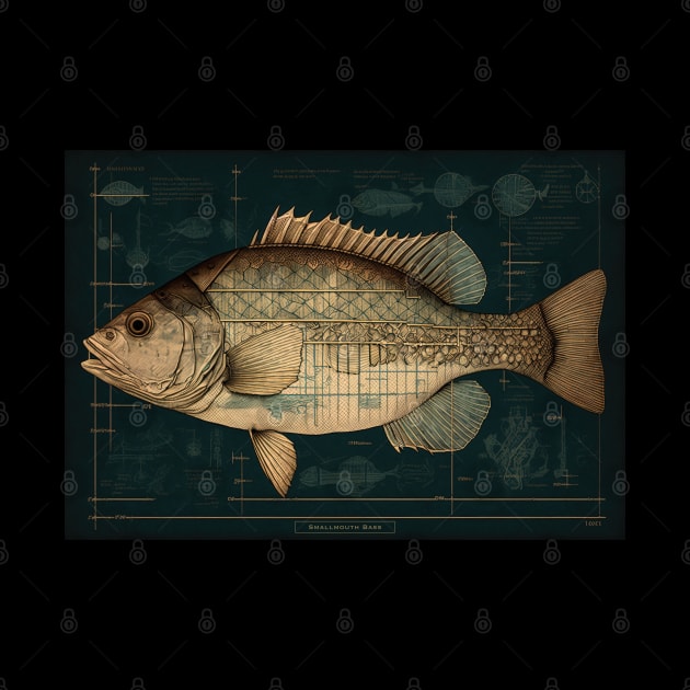 Smallmouth Bass Fish Print by DanielLiamGill