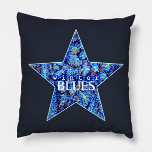 winter blues : christmas day Pillow