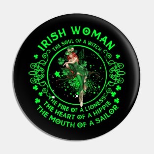 Irish Woman The Soul Of A Witch The Fire Of A Lioness Pin