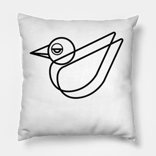 Minimalist Bird Lineart Pillow