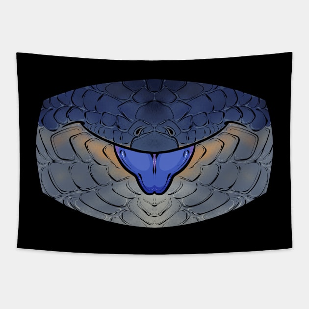 Shingleback Skink Mask Tapestry by TwilightSaint