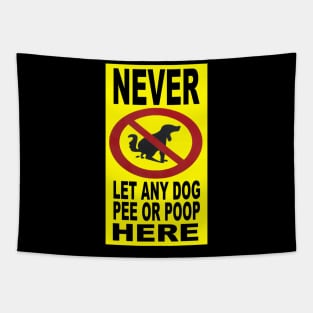 No More Dog Poop Tapestry