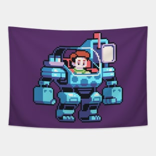 steve wearing a mech suit Tapestry