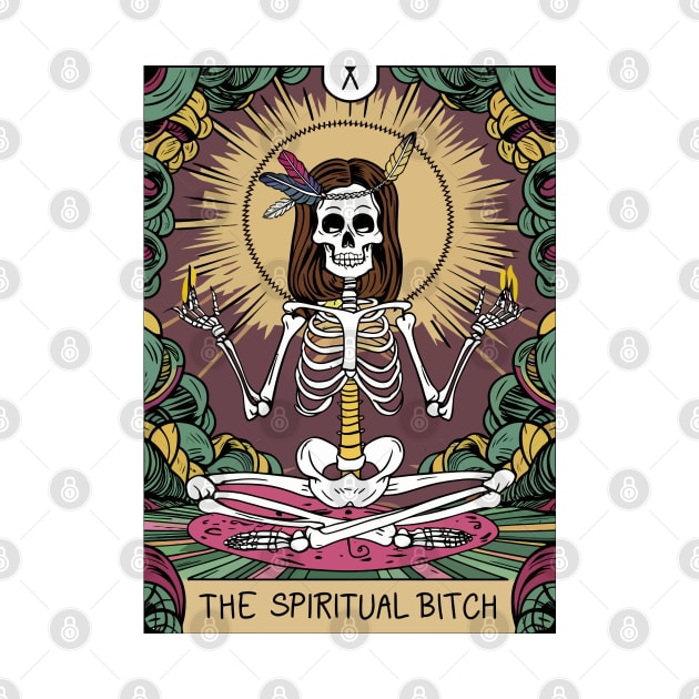 Funny Tarot Card : The Spiritual Bitch by Custom Prints HD