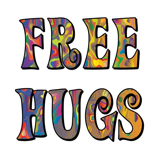 Trippy Hippie Free Hugs by imphavok