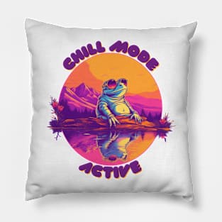 Chill Mode Frog Pillow