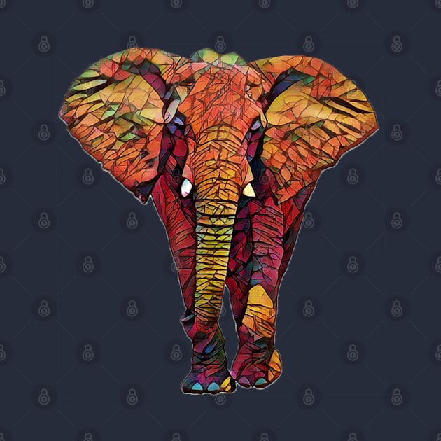 Cute Colorful Elephant Design by Sanzida Design