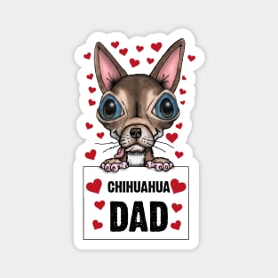 Cute Chihuahua Dad Design Magnet