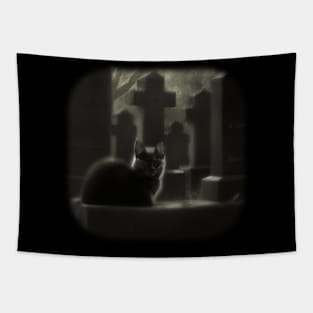 Sementary dark cat Tapestry