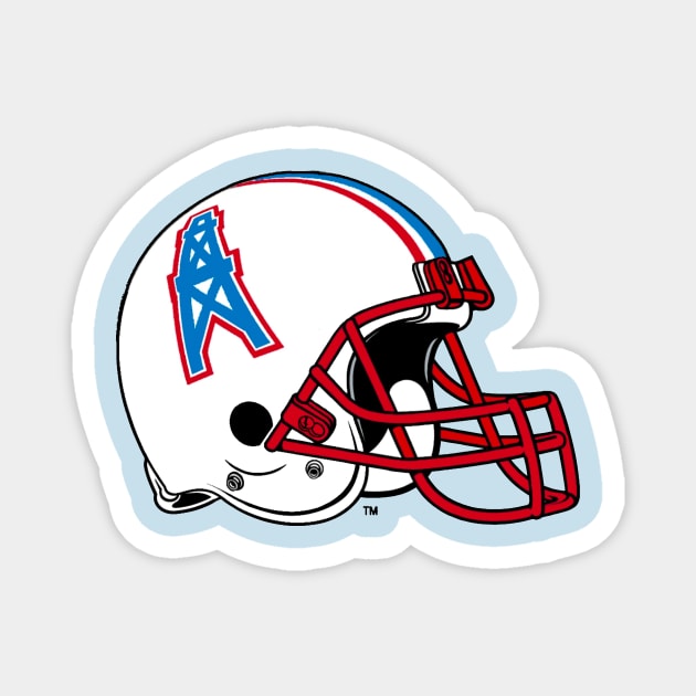 Defunct Teams Vintage Houston Oilers Satire Mark Magnet by robotbasecamp