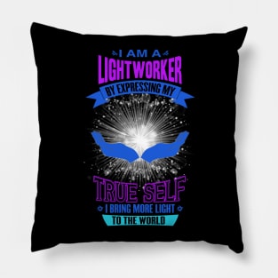I am Lightworker -White Pillow