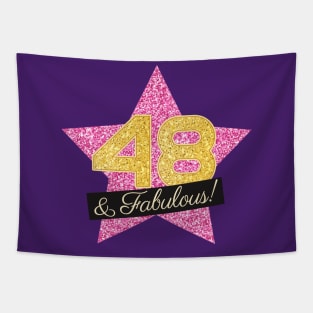 48th Birthday Gifts Women Fabulous - Pink Gold Tapestry