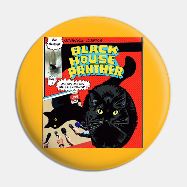 Black House Panther Cat Pin by TAP4242